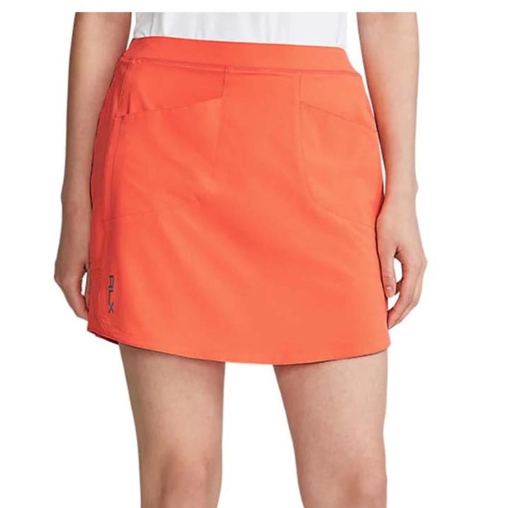 NWT RLX Ralph Lauren Women's Aim Skort Performance Skirt Orange